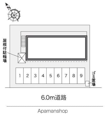 レオパレス花楯[1K/23.18m2]の配置図