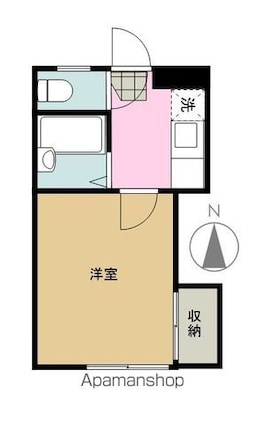 エクレール清水台[1K/20.28m2]の間取図