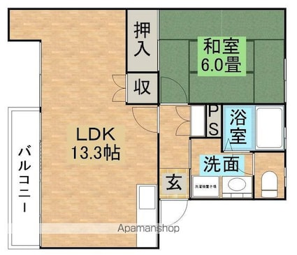 メゾン・ド・青風[1LDK/42.97m2]の間取図