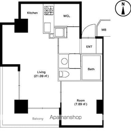 ｏｚ　ａｌｌｏｇｇｉｏ[1LDK/41.49m2]の間取図