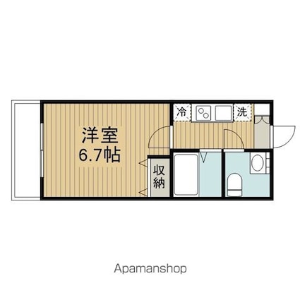 東京都杉並区高円寺南５丁目[1K/20.35m2]の間取図
