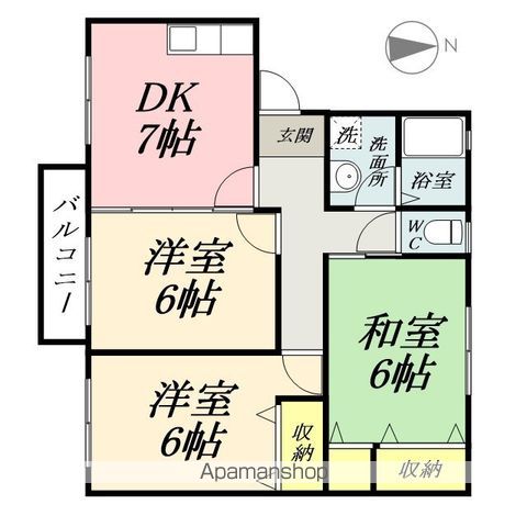 あくらコーポAの間取り写真