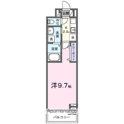 ジュネス　エアリー[1K/28.87m2]の間取図