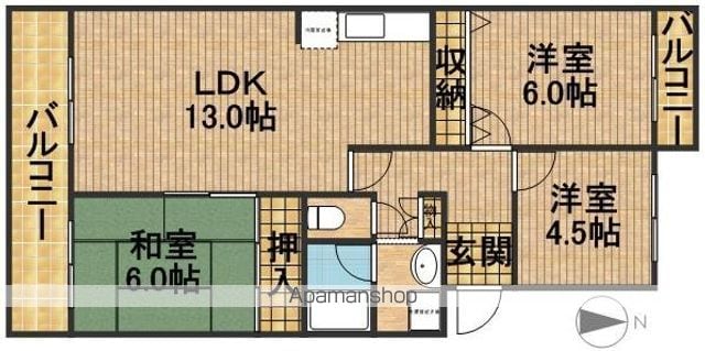 ヴィブレ若宮東の間取り写真