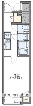 レオネクストかすみ町[1K/25.37m2]の間取図