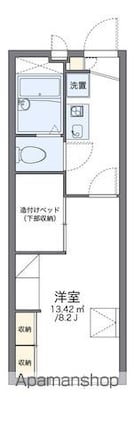 レオパレス道後[1K/22.35m2]の間取図