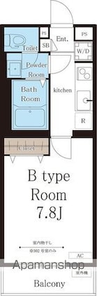 リブリ・クレール蘇我壱号館[1K/26.08m2]の間取図
