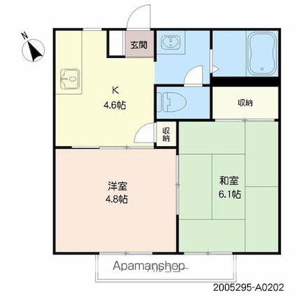 アーデンハイツ[2K/36m2]の間取図