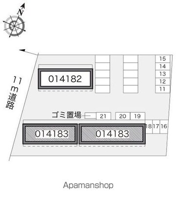 レオパレス葵第１[1K/20.28m2]の配置図