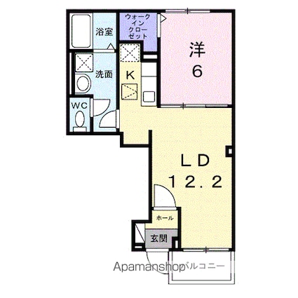 ヒカルサ小平栄町[1LDK/43m2]の間取図