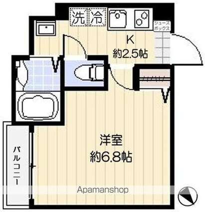 Ｎｅｏ　ｖｉｔａ新小岩[1K/20m2]の間取図