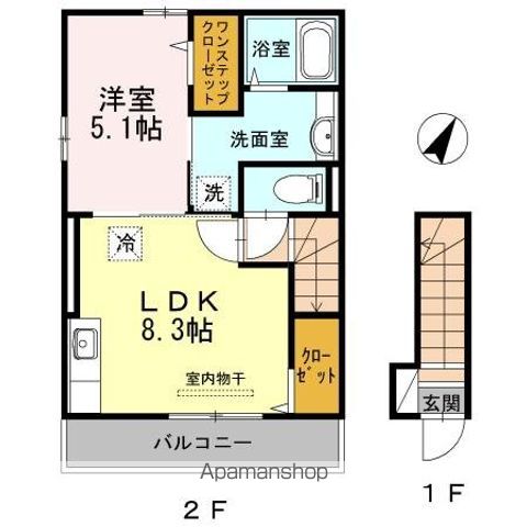 【立川市栄町のアパートの間取り】