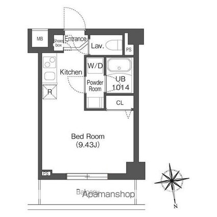 ディームス浦安[1R/21.9m2]の間取図