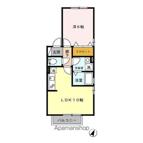 立川市幸町のアパートの間取り