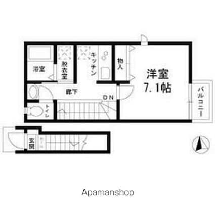 Ｊｅ　ｃｒｏｉｓ　世田谷[1K/31.9m2]の間取図