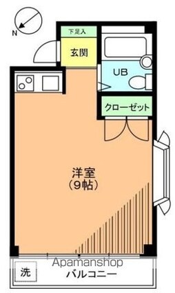 東京都新宿区富久町[1R/21.1m2]の間取図