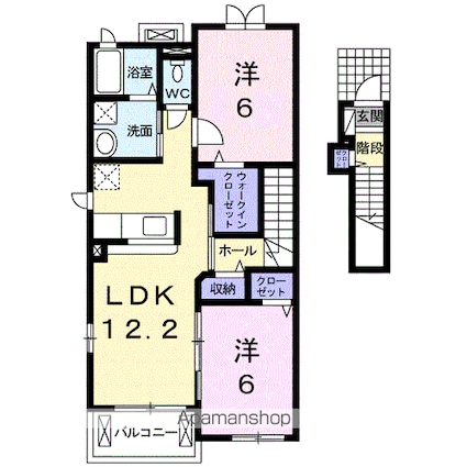 ＮＭＯＮ　Ｇ[2LDK/59.75m2]の間取図