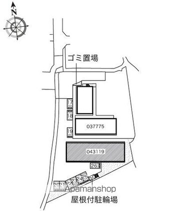 レオネクスト梅の里Ⅱ[1LDK/46.94m2]の配置図