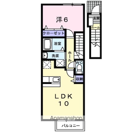 キャトル・セゾンⅡ[1LDK/42.37m2]の間取図