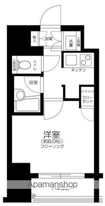 ドルチェ日本橋浜町・壱番館[1K/20.82m2]の間取図