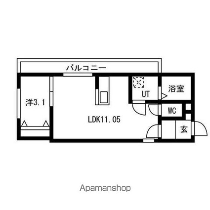 ａｇｒｉ　ｆｏｇｌｉｏ（アグリフォーリオ）[1LDK/33.37m2]の間取図