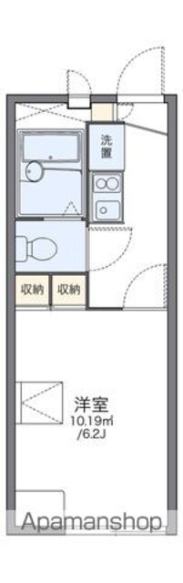 レオパレスクラッセ[1K/19.87m2]の間取図