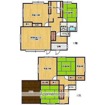 中西貸家[7K/142.49m2]の間取図