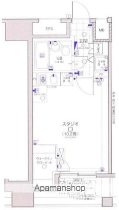 日神デュオステージ笹塚西館[1R/27.17m2]の間取図