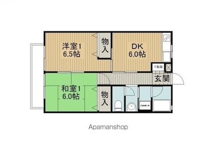 シャトー桂[2DK/47.2m2]の間取図