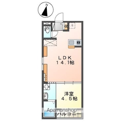 ｃｉｃｌａｍｉｎｏ（チクラミーノ）[1LDK/40.02m2]の間取図