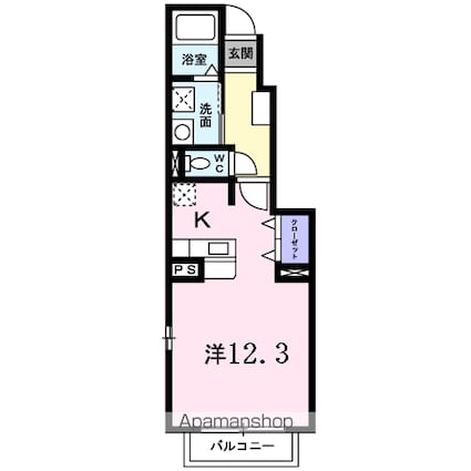 フラワーガーデン[1K/33.15m2]の間取図