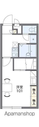 レオパレスクレールシェル　さや[1K/23.18m2]の間取図