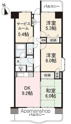 香川県高松市木太町[3SDK/71.64m2]の間取図