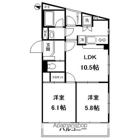 【杉並区南荻窪のマンションの間取り】