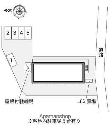 レオパレスカルム石川[1K/19.87m2]の配置図