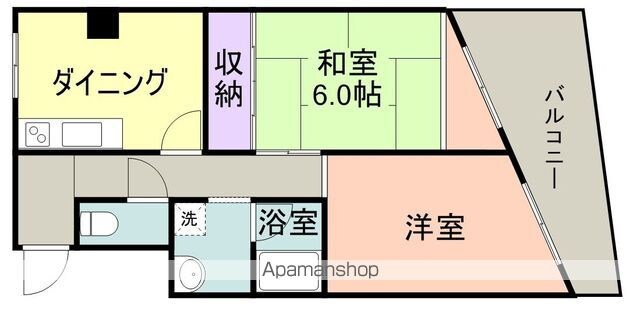 和歌山県和歌山市三木町中ノ丁[2DK/45.57m2]の間取図