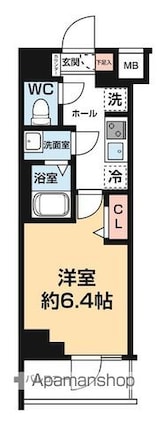 ＡＺＥＳＴ立石Ⅰ[1K/22.8m2]の間取図