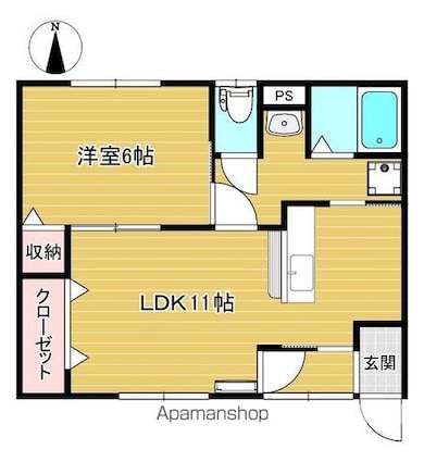 Ｙ＆Ｙ[1LDK/38.92m2]の間取図