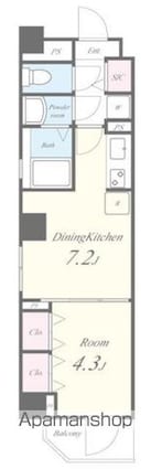 ＰＲＯＮＴ押上[1DK/30.48m2]の間取図