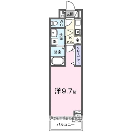 ジュネス　エアリー[1K/28.87m2]の間取図