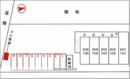 和歌山県和歌山市梶取[1R/28.48m2]の配置図