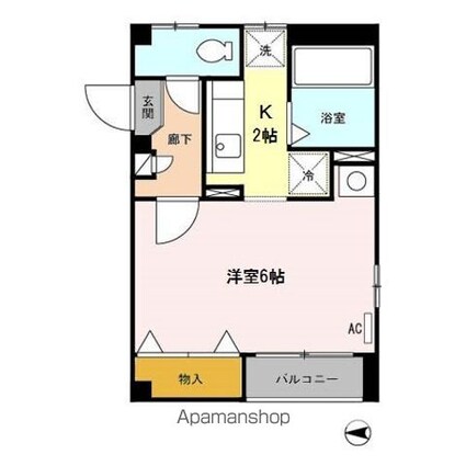 アーバンライフ[1K/24.6m2]の間取図
