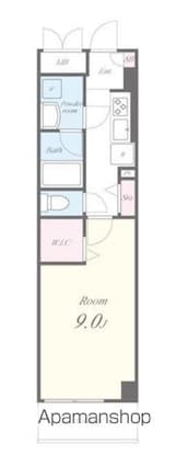 トレジャー西八王子[1K/30.51m2]の間取図