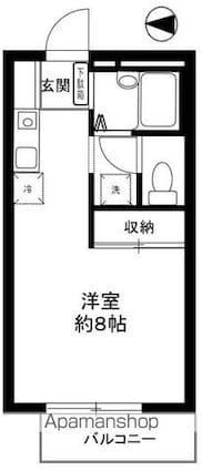 ヴェッセル飛鳥山[1R/20.87m2]の間取図