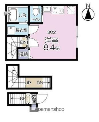リオグランデ亀戸[1R/29.25m2]の間取図