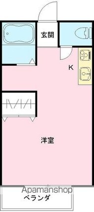 カーサドマーニ[1K/23.19m2]の間取図