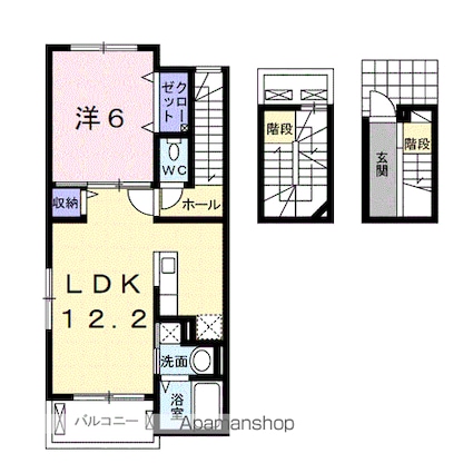 和歌山県和歌山市宇須４丁目[1LDK/53.34m2]の間取図
