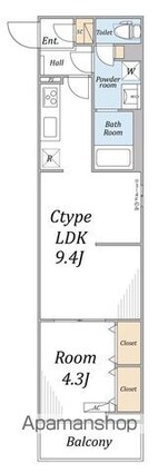リブリ・中神Ⅱ[1LDK/39.71m2]の間取図