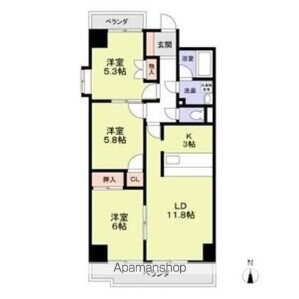 ＩＴＯＨ壱番館[3LDK/71.3m2]の間取図