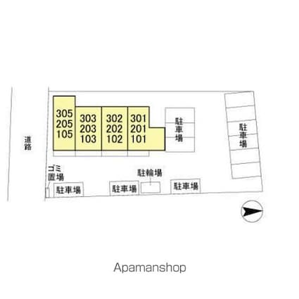 グランドゥール三笠山[1LDK/33.12m2]の配置図